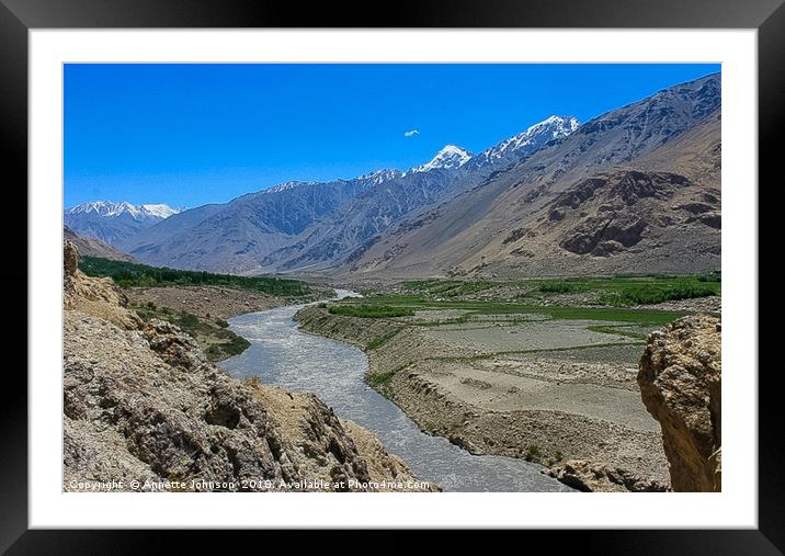 Pamir Mountains in the Wakhan Valley #5 Framed Mounted Print by Annette Johnson
