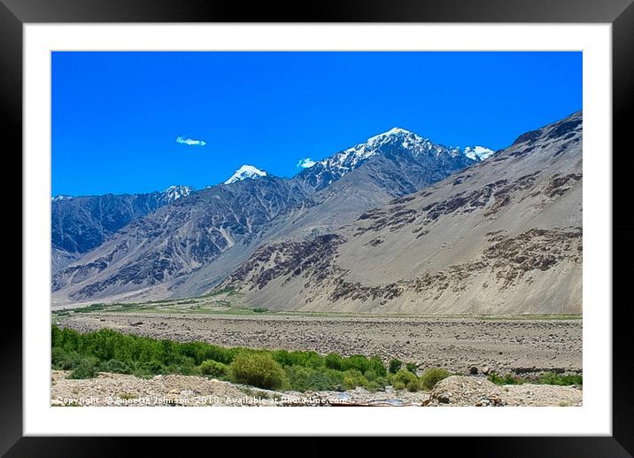 Pamir Mountains in the Wakhan Valley #6 Framed Mounted Print by Annette Johnson