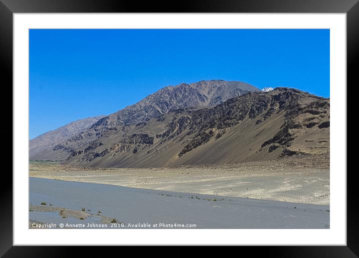 Pamir Mountains in the Wakhan Valley #7 Framed Mounted Print by Annette Johnson