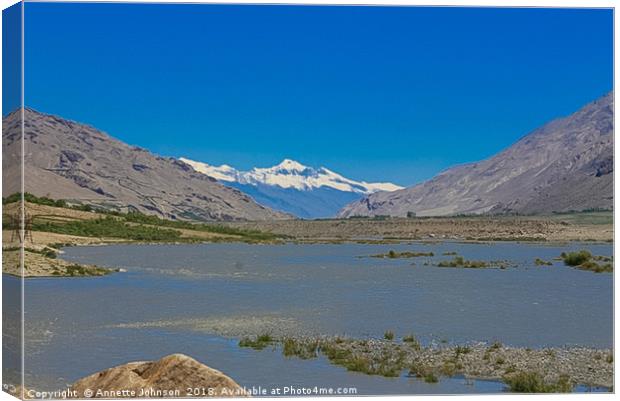 Pamir Mountains in the Wakhan Valley #9 Canvas Print by Annette Johnson