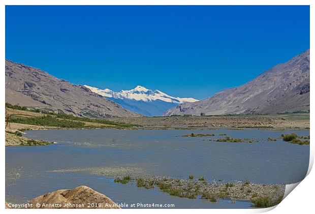 Pamir Mountains in the Wakhan Valley #9 Print by Annette Johnson