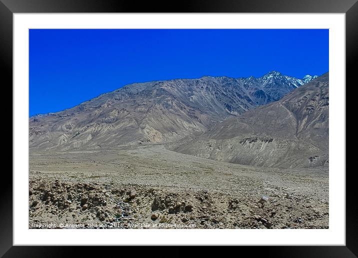 Pamir Mountains in the Wakhan Valley #10 Framed Mounted Print by Annette Johnson