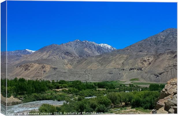 Pamir Mountains in the Wakhan Valley #12 Canvas Print by Annette Johnson