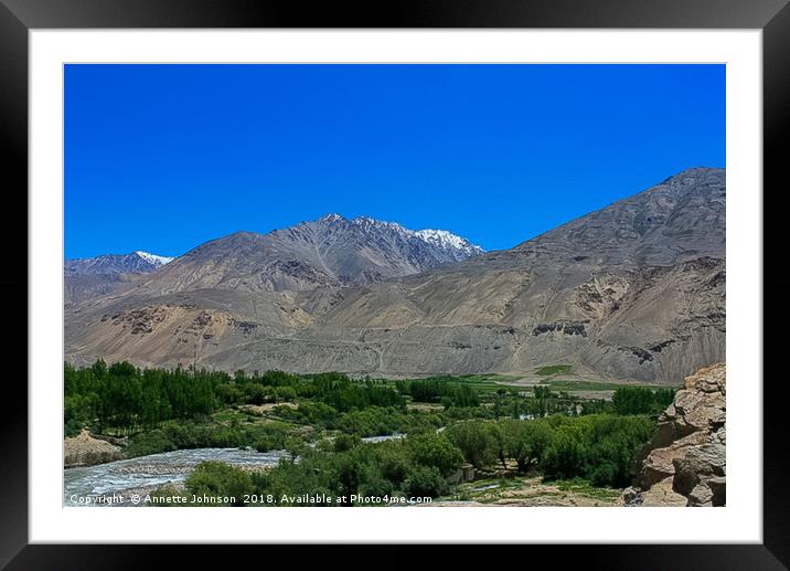 Pamir Mountains in the Wakhan Valley #12 Framed Mounted Print by Annette Johnson