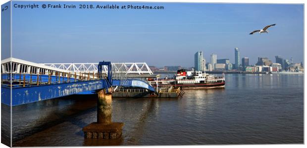 Mersey Ferry "Royal Iris" leaving Seacombe. Canvas Print by Frank Irwin