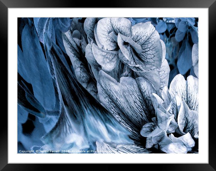 Shades of Blue Framed Mounted Print by Jacqui Farrell
