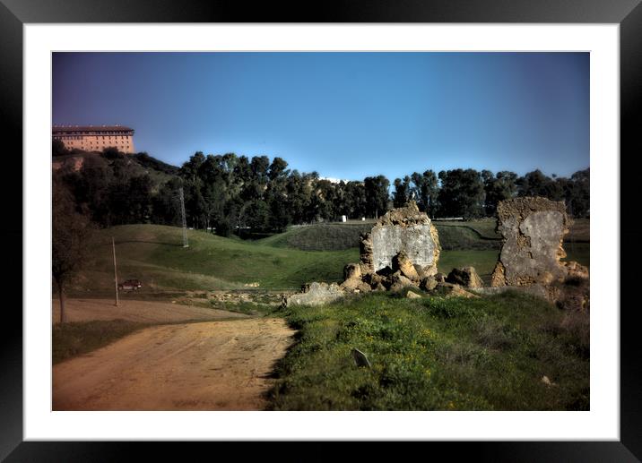 Landscape in Carmona (Seville) Framed Mounted Print by Jose Manuel Espigares Garc