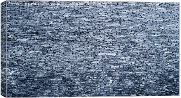 Slate Wall Canvas Print by David Thurlow