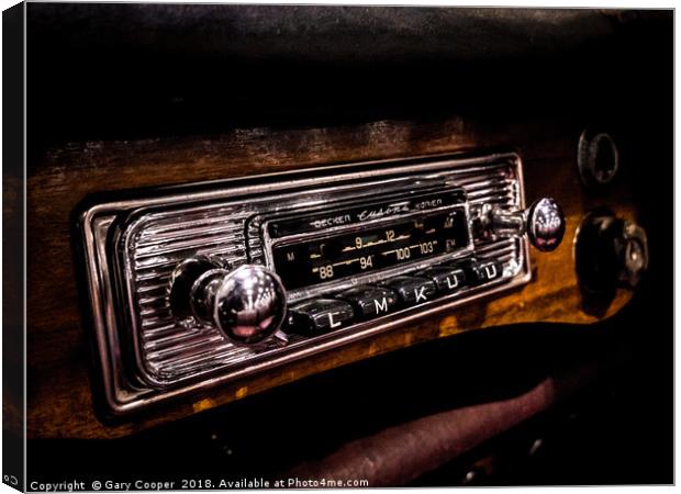 Classic Car Radio Canvas Print by Gary Cooper