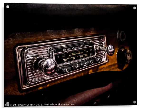 Classic Car Radio Acrylic by Gary Cooper