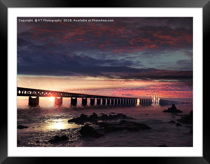 Evening over the Oresund  Framed Mounted Print by K7 Photography