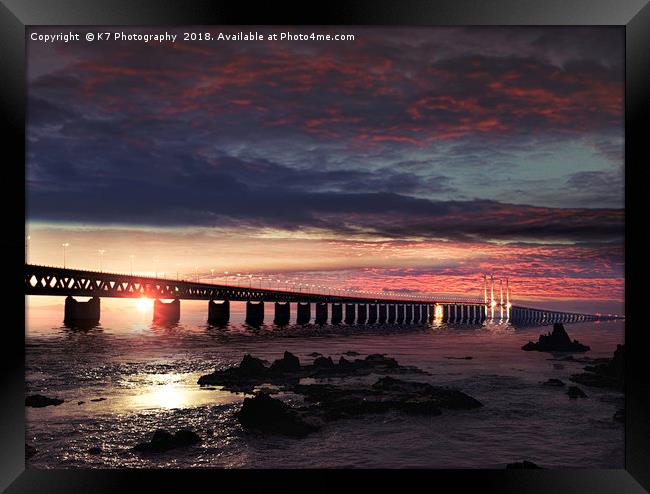 Evening over the Oresund  Framed Print by K7 Photography