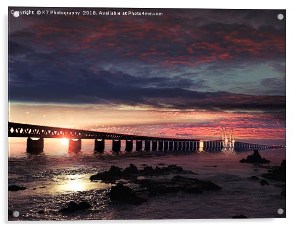 Evening over the Oresund  Acrylic by K7 Photography