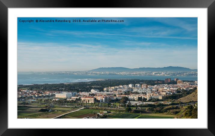 Tagus River, Portugal Panorama Framed Mounted Print by Alexandre Rotenberg
