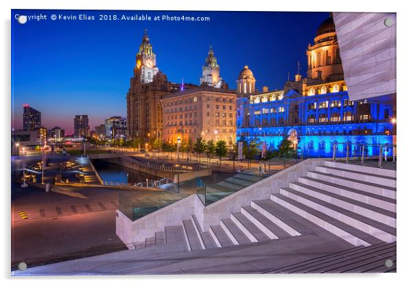 LIVERPOOL WATERFRONT Acrylic by Kevin Elias