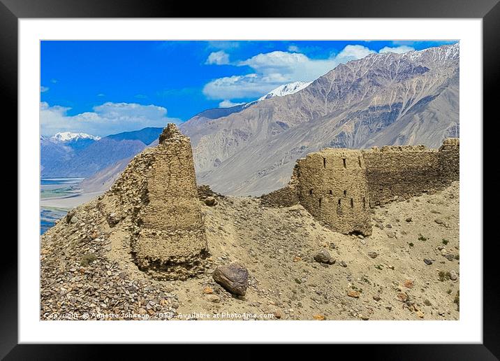 Yamchun Fort The Wakhan Valley Framed Mounted Print by Annette Johnson