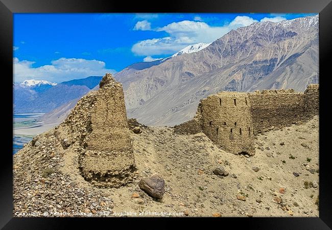 Yamchun Fort The Wakhan Valley Framed Print by Annette Johnson
