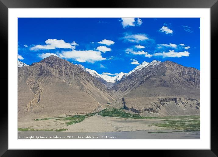 Pamir Mountains in the Wakhan Valley #16 Framed Mounted Print by Annette Johnson