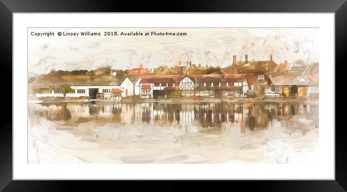 Fairhaven Lake Near Lytham St. Annes Framed Mounted Print by Linsey Williams