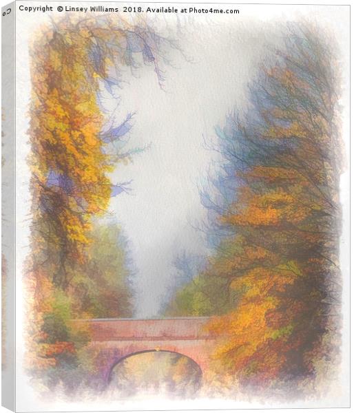Autumn Over the Canal Canvas Print by Linsey Williams