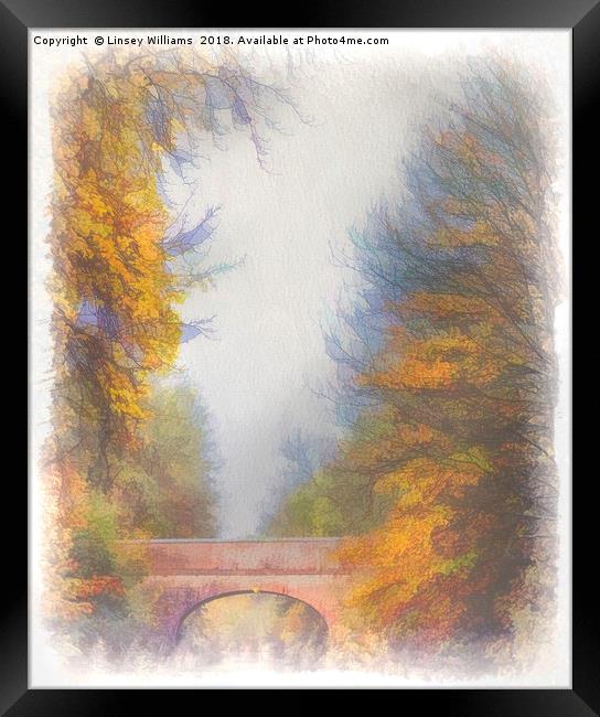Autumn Over the Canal Framed Print by Linsey Williams