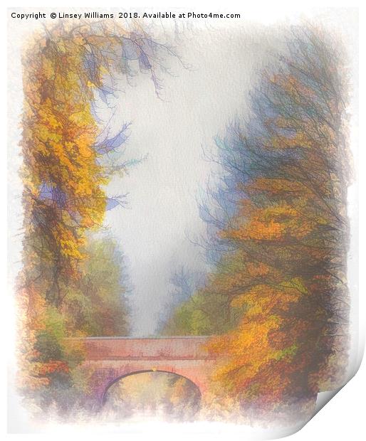 Autumn Over the Canal Print by Linsey Williams