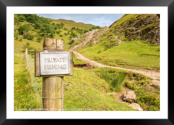 Dovedale, Derbyshire - Private Fishing Framed Mounted Print by Chris Warham