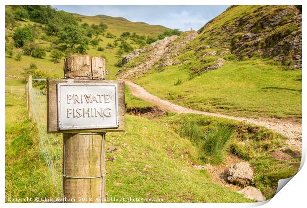 Dovedale, Derbyshire - Private Fishing Print by Chris Warham