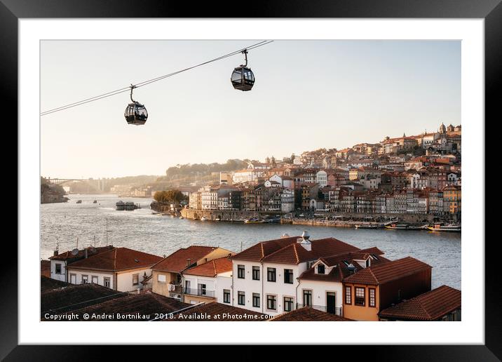 Old town of Porto on Douro River, Portugal. Framed Mounted Print by Andrei Bortnikau