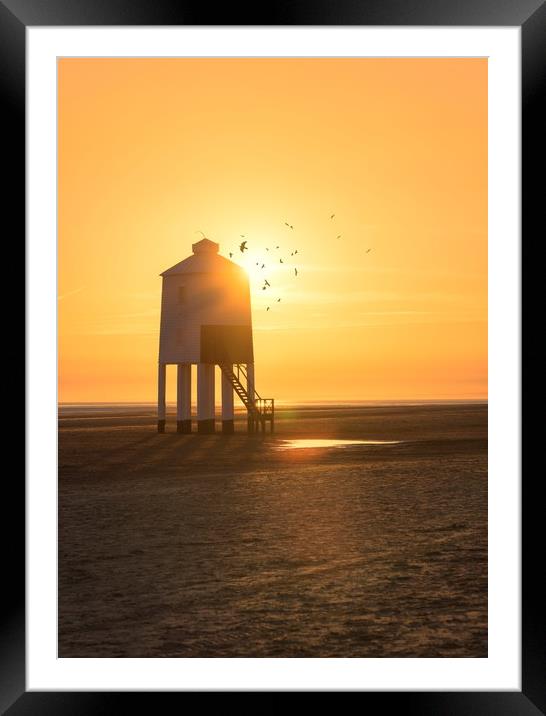   The legged Lighthouse, Burnham-on-sea Framed Mounted Print by Dean Merry
