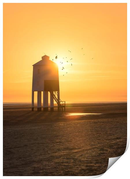  The legged Lighthouse, Burnham-on-sea Print by Dean Merry
