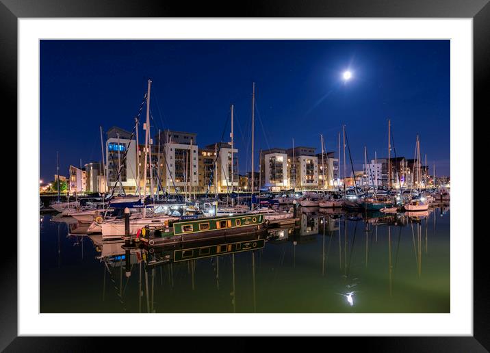 Marina View, Portishead Framed Mounted Print by Dean Merry