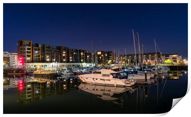 Marina View, Portishead Print by Dean Merry