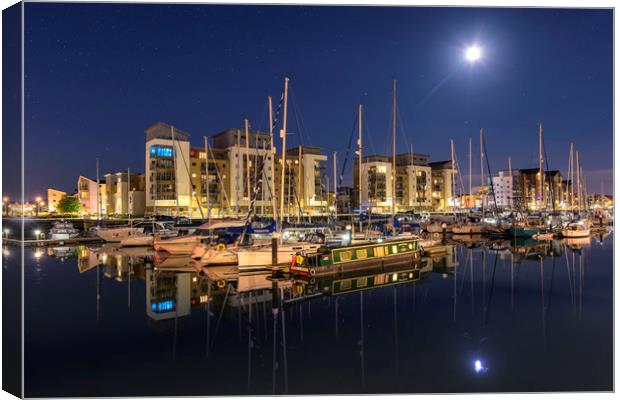 Marina View, Portishead Canvas Print by Dean Merry