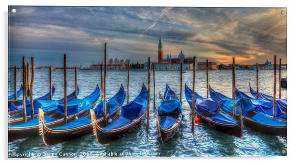 Venice Gondolas Acrylic by Danny Cannon