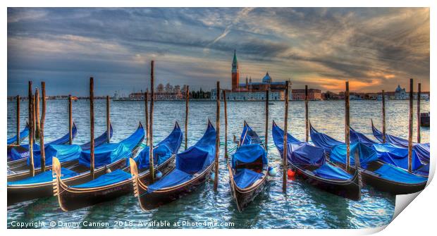 Venice Gondolas Print by Danny Cannon