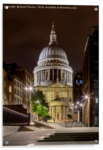 St Paul's Cathedral in London. Acrylic by David Thurlow