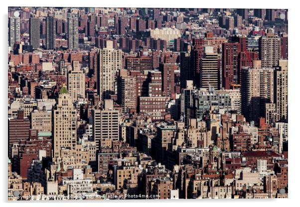 Uptown New York City Acrylic by David Thurlow
