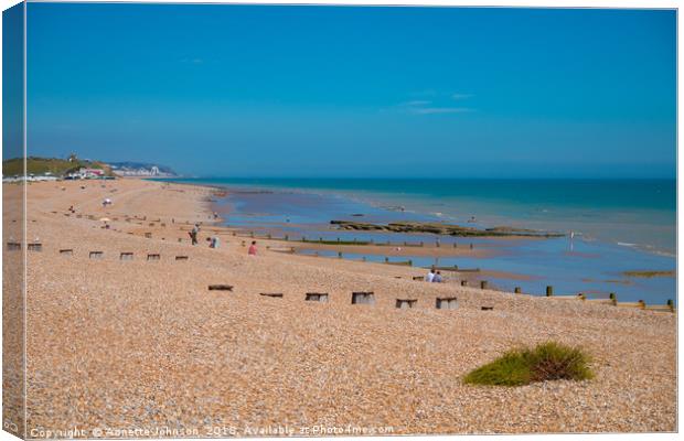 Bexhill Beach Canvas Print by Annette Johnson