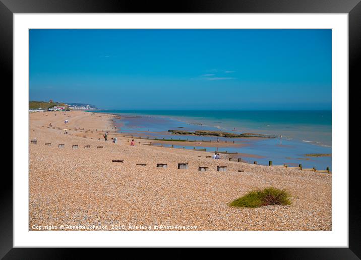 Bexhill Beach Framed Mounted Print by Annette Johnson