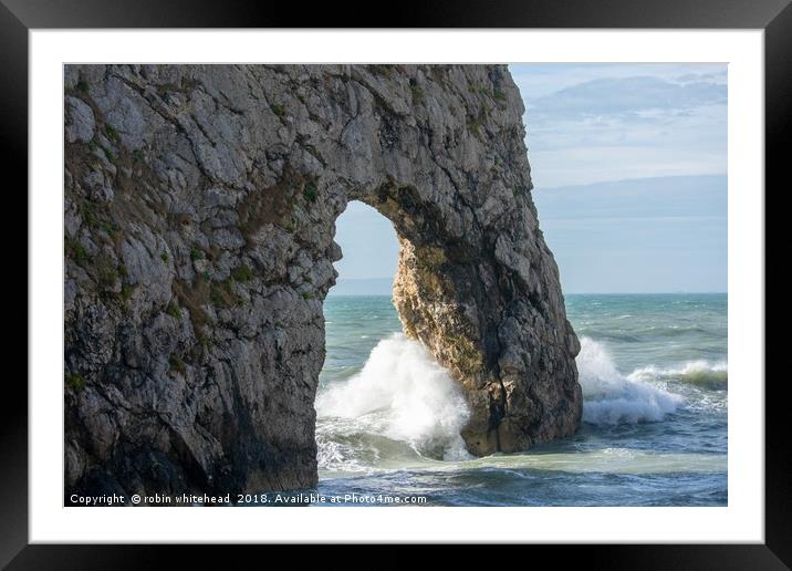 Durdle Door Framed Mounted Print by robin whitehead