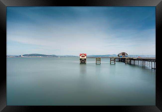 The old Boat and new house on Mumbles pier. Framed Print by Bryn Morgan