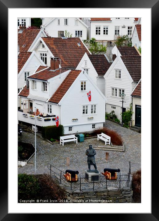 Stavanger, preserved timber housing Framed Mounted Print by Frank Irwin