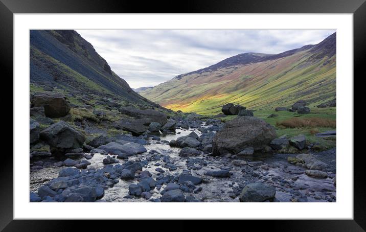 Honister Pass, Lake District Framed Mounted Print by Steven Fleck