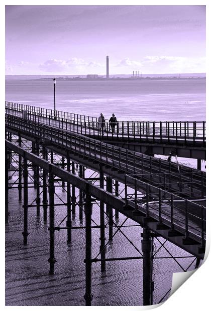 Southend on Sea Pier Essex England Print by Andy Evans Photos
