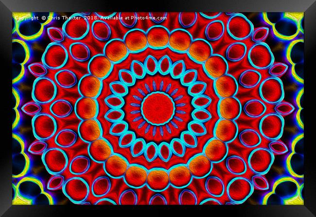 Kaleidoscope Straws Framed Print by Chris Thaxter