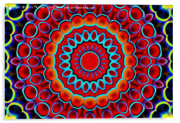 Kaleidoscope Straws Acrylic by Chris Thaxter