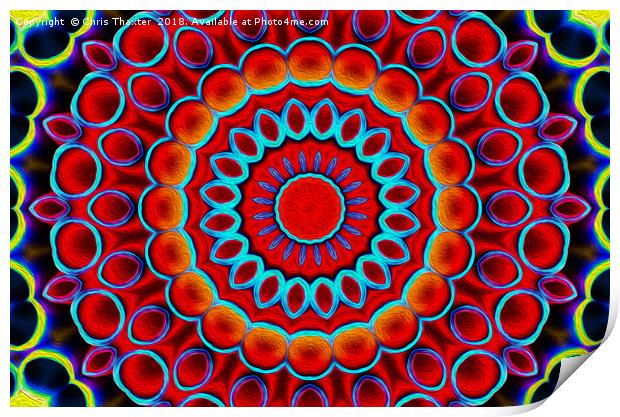 Kaleidoscope Straws Print by Chris Thaxter