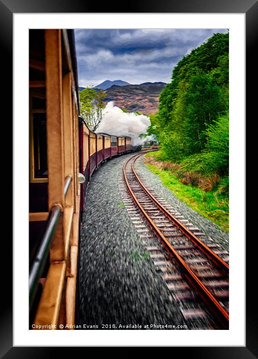 Welsh Highland Railway Framed Mounted Print by Adrian Evans