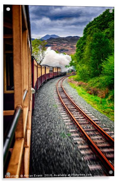 Welsh Highland Railway Acrylic by Adrian Evans